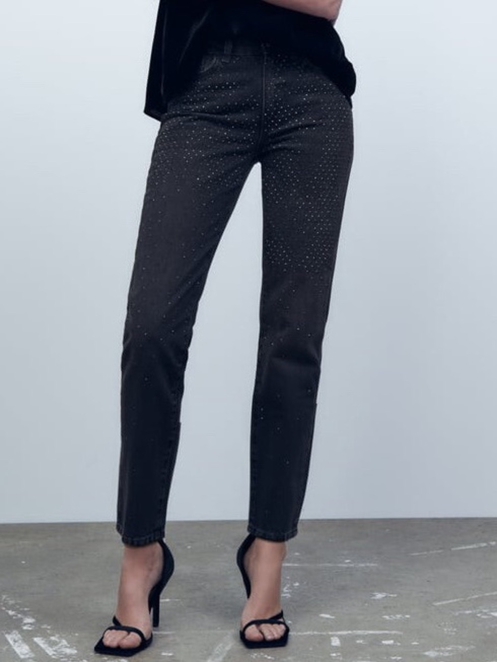 NWT Zara Rhinestone Jeans
